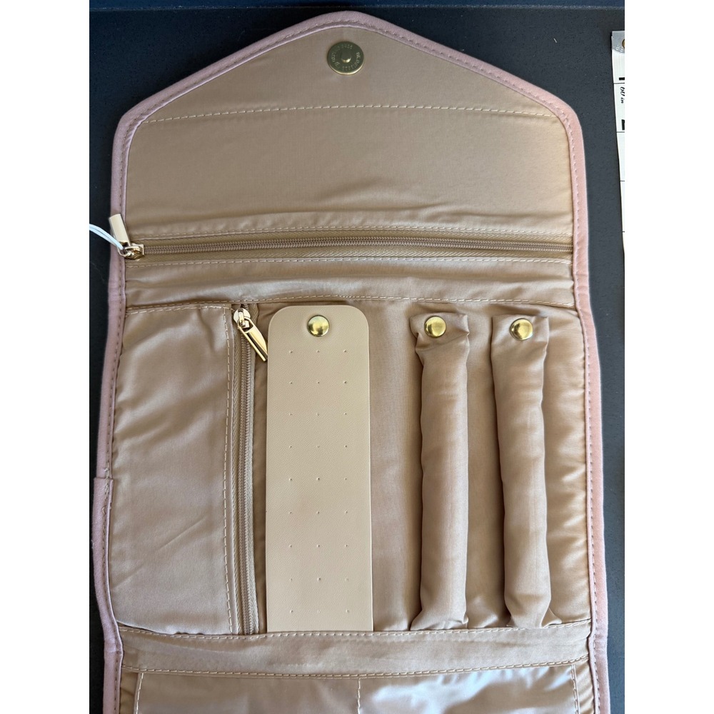 BAGSMART Quilted Travel Jewelry Organizer Case Soft Pink Magnetic‎ Closure NWT - Picture 5 of 9